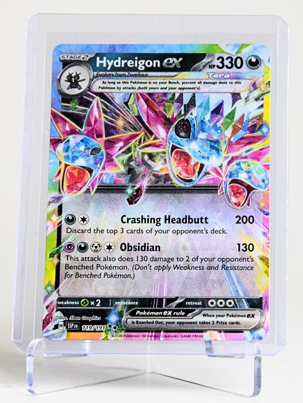 Pokemon Card Hydreigon 119/191 EX Double Rare Holo Surging Sparks